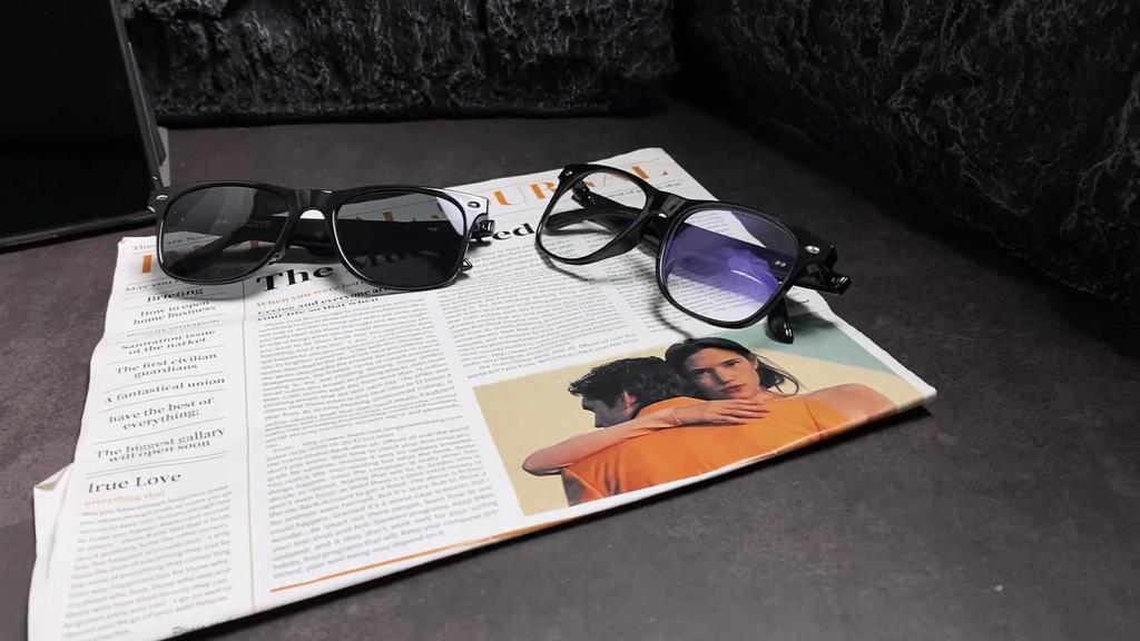 Fashion Bluetooth Call Music Connection AI Smart Glasses Translation Dialogue Magnetic Charging UV Protection Sunglasses