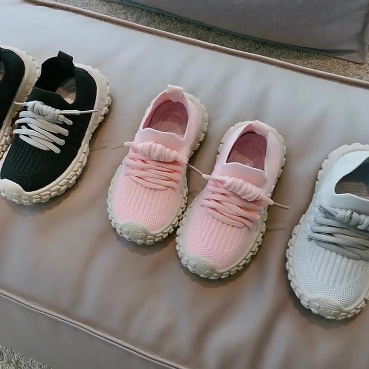 Children's sports shoes, breathable mesh shoes, 2023 Spring and Autumn Boys' casual shoes, knitted girls' coconut shoes, soft soled baby shoes