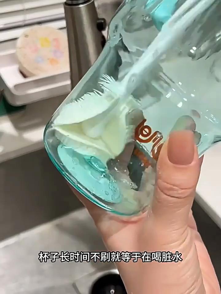 Long Handled Water Cup Cleaning Brush, Small Detachable Brush Head, Insulated Cup Blender, Cleaning 90 Degree Gap Brush, Glass Cup for Home Use