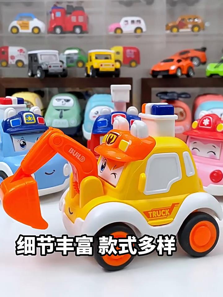 Children's Toys Push Car Ambulance Police Car Cartoon Shatterproof Sliding Toy