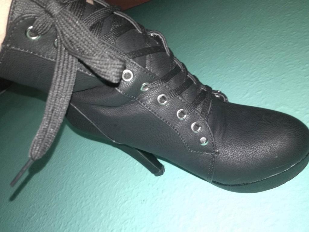 Botines con plataforma y tacon alto, con agujetas y hebilla decorativa  comprar a buen precio — entrega gratuita, reseñas reales con fotos — Joom