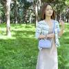 Compact Nylon Crossbody Bag with Zipper Closure Casual Small Shoulder Purse for Daily Travel