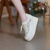 Zapatillas de Plataforma de Moda Primavera Verano para Mujer Zapatos de Malla Marca Zapatillas para Mujer que Aumentan la Altura 9cm Transpirables Cómodas Zapatos Casuales Negro Beige