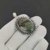 Erstaunlicher Drachenblut-Jaspis Edelstein Silberanhänger in 925 Sterling Silber - Handgefertigtes ovales Design, Alltagsschmuck Wattegeschenk