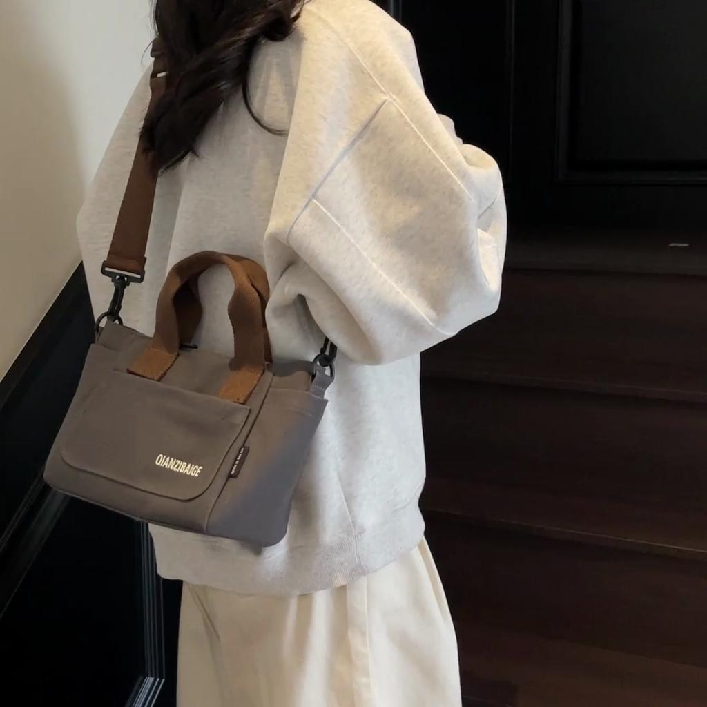 Handbag Letter Printed Canvas Bag Women Shoulder Bag