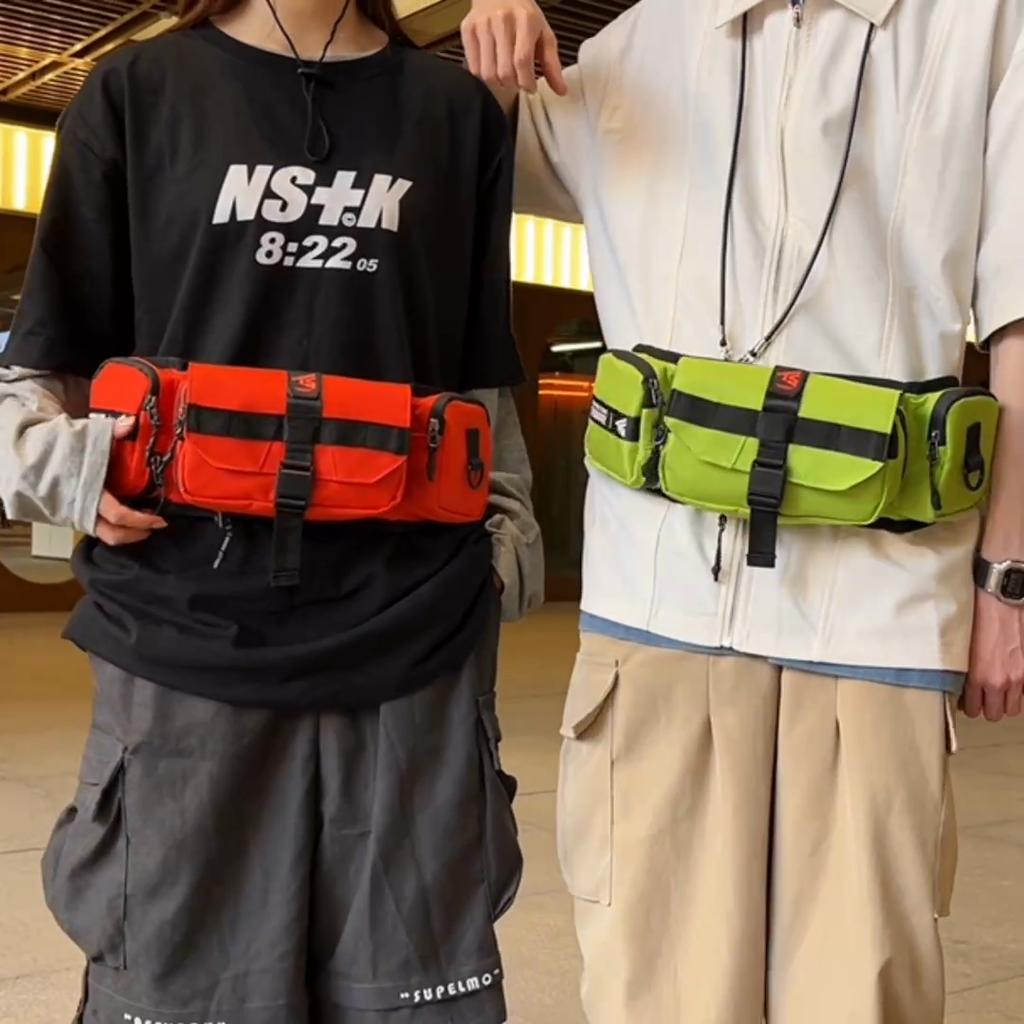 Women Sports Chest Bag Men's Riding Waist Bag Outdoor Large Capacity Water Kettle Bag