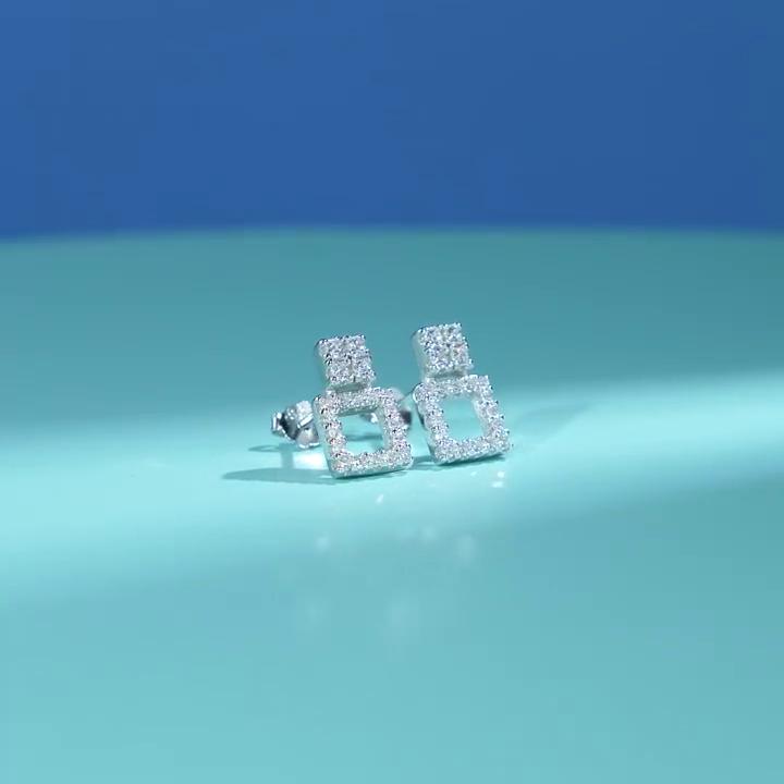 Tancise 925 Sterling Silver Zircon Earrings Drop Earrings For Women Wedding Party Gifts
