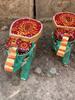 Hand Painted Wooden Elephant Stool Pair, Indian Folk Art Decorative Table