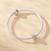 BAMOER 925 Sterling Silver Mint Green Enamel Butterfly Clip Charms Round Beads for Women Original Silver Bracelet Fine Jewelry
