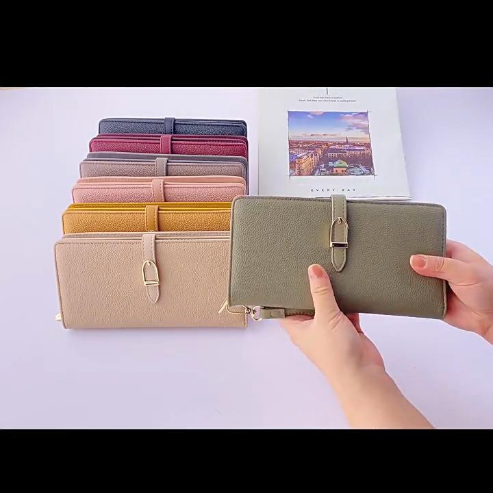 Imitation Cowhide Women's Long Wallet Portable Clutch Bag 20*10.5cm