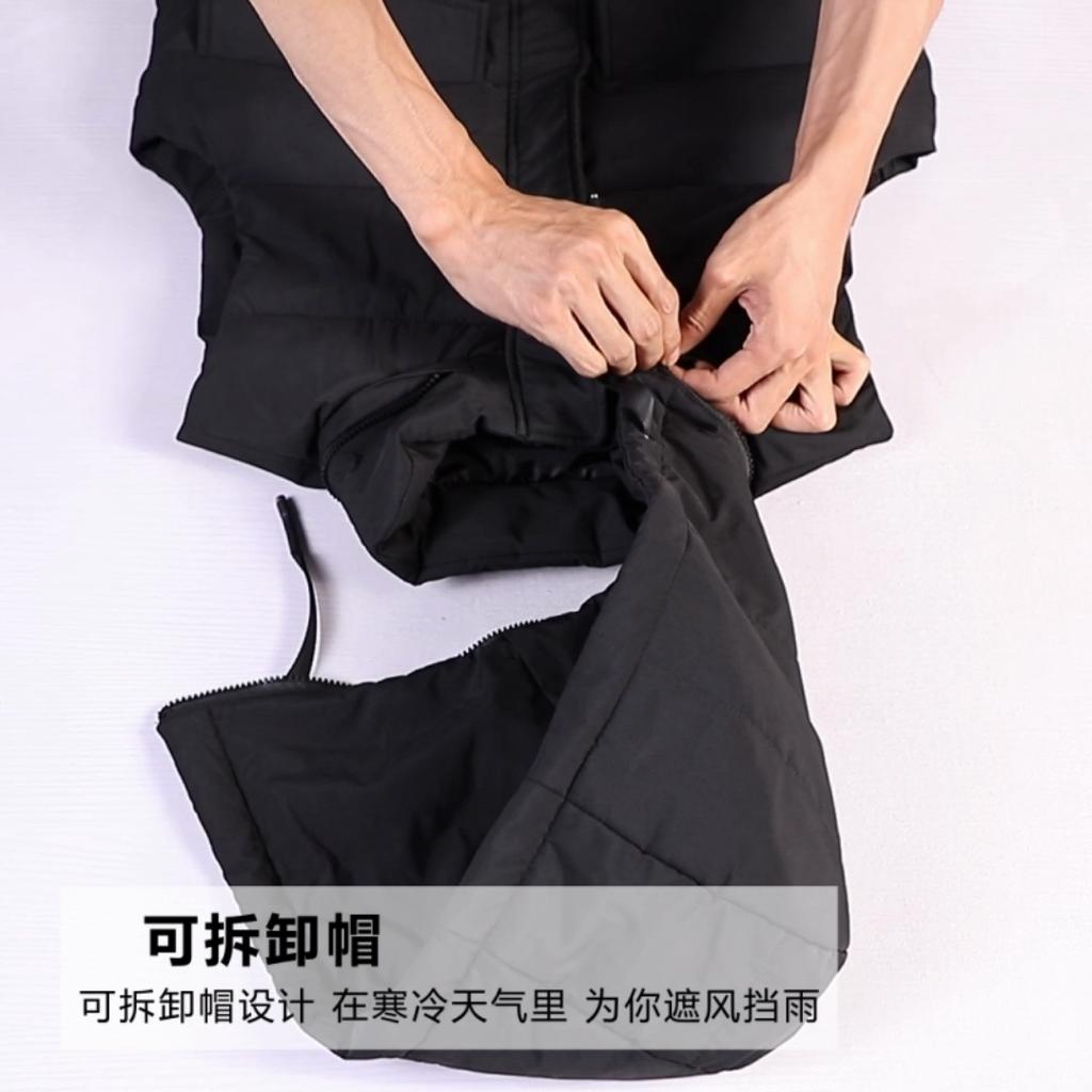 Plus Size L-8XL Fashion Winter Warm Vest Men Coat Casual Thick Sleeveless Jackets Hooded