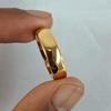 6mm 24K Gold Plated Tungsten Ring Features a Sleek Brushed Finish, Offering a Perfect Blend of Elegance and Durability for Men’s Wedding