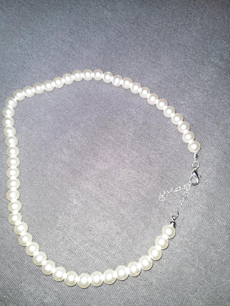 Collana di perle finte - Bigiotteria, Perle bianche, Collane per donne, Spose, Gioielli per damigelle d'onore - Italia