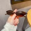 Niedliche ovale Sonnenbrille mit kleinem Rahmen für Frauen im neuen Retro-Stil, sexy braune Sonnenbrille für Damen, trendige Mode, dekorative Sonnenbrillen