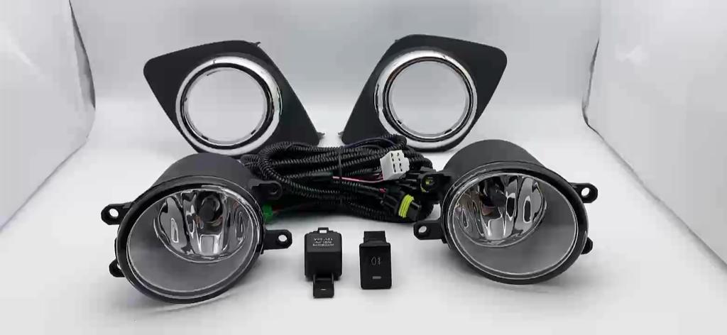 1 set Fog Lights Headlight For Toyota RAV4 2009 2010 2011 2012 Fog Lamp Cover Grill Bezel Front Bumper Fog Light