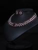 Sparkling Colourful Niche Delicate Flower Jewellery Necklace Earrings 2 Pcs Set Wedding Banquet Prom Bridal Women Dubai M-586