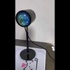 Water Pattern Sunset Ambient Light, Double Head Projection Lamp for Live Streaming and Bedroom Decoration