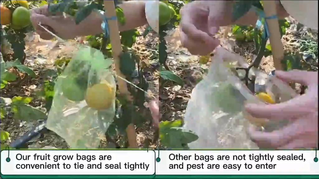 100Pcs Mesh Garden Bag Net,Vegetable Grapes Fruit Protection Grow Bag,Drawstring Net Mesh Against Insect