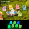 Adorabile Rana Fluorescente Statuetta in Resina Vibrante Miniatura Decorazione da Scrivania