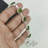 Brățară delicată din argint 925, cu peridot, lucrată manual, pentru soție, cadou unisex pentru ziua de naștere