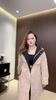 Plus Size Women's Hooded Trench Coat New Korean-Style Color-Block Loose Fit Slimming Windbreaker Elegant Casual Versatile Coat