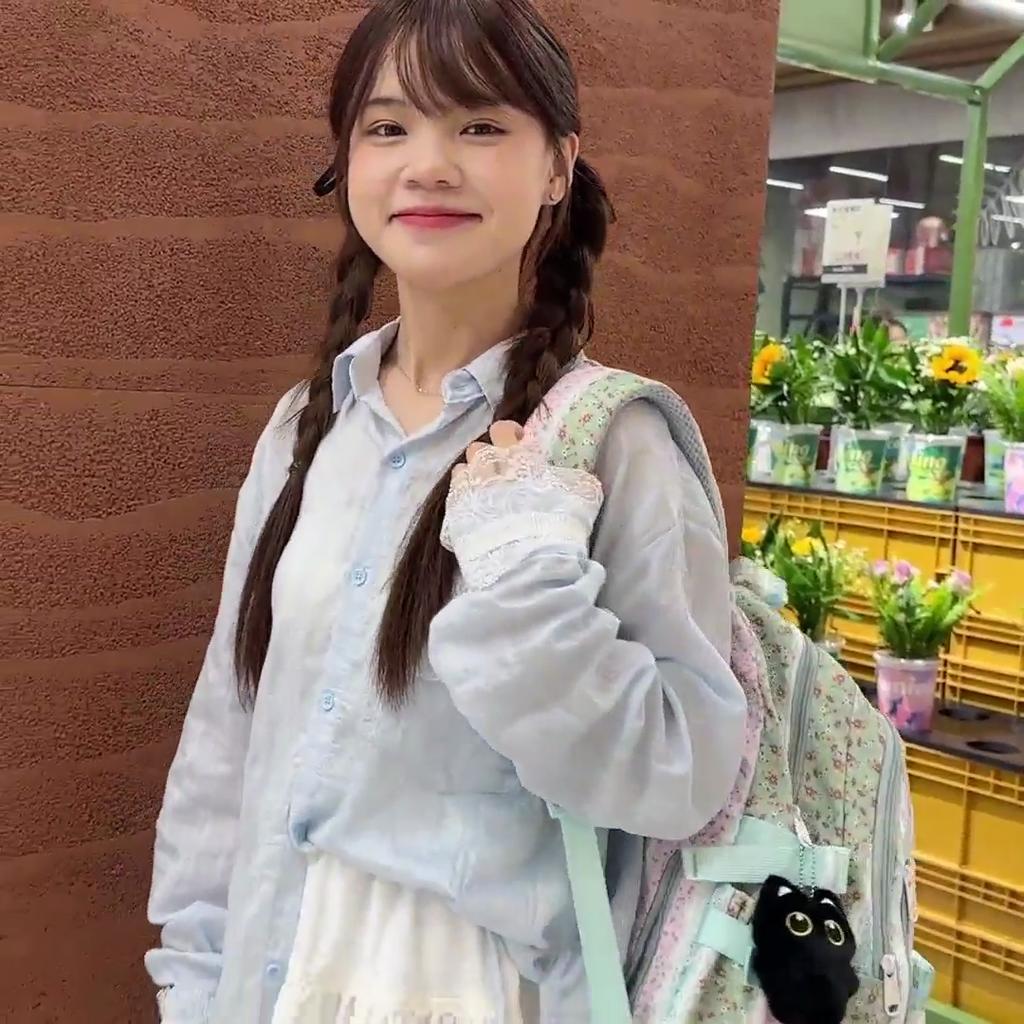 Large Capacity Student Schoolbag Girls Floral Print Backpack
