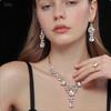 Bridal Accessories Wedding Dress Necklace Set Women's Rhinestones Premium Jewelry Dress Photography