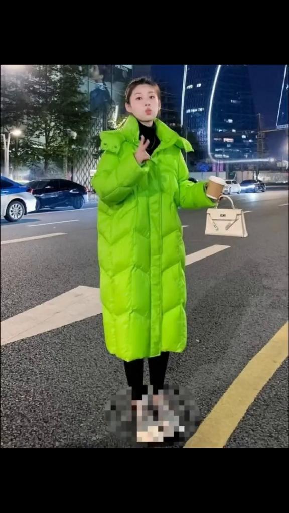 Giacca lunga in cotone alla moda in stile coreano per donna, vestibilità ampia, taglie forti, capispalla caldo invernale