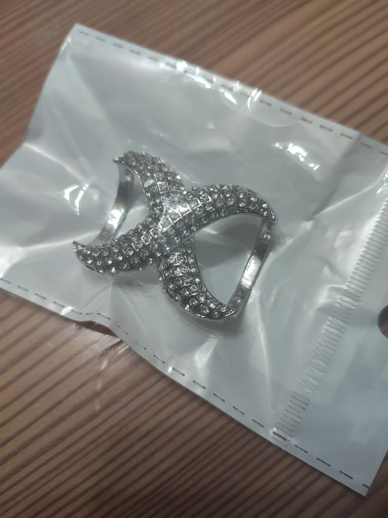 2 Fibbie Per Sciarpa A Forma Di X - Oro E Argento, Lega Metallica, Diametro 2.5 Cm - Foto 3