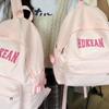 Large Capacity Backpack Letter Print Backpack for Girls Student Schoolbag
