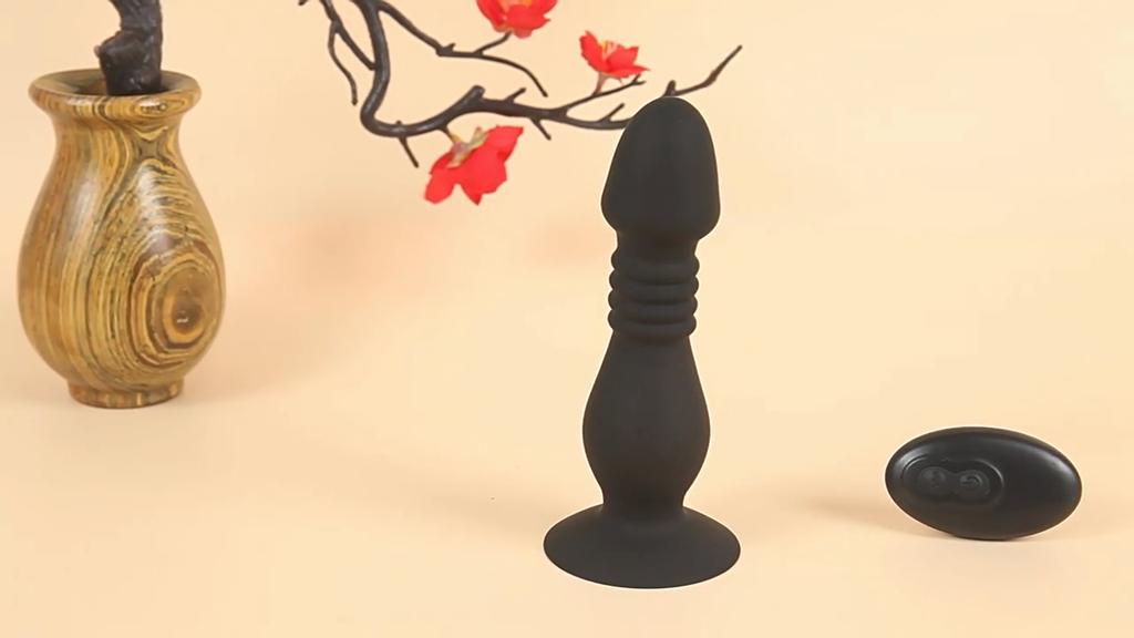 Teleskopiske analvibratorer trådløs støtdildo analpluggvibratorer mannlig prostatamassasje analmasturbator sexleketøy for menn