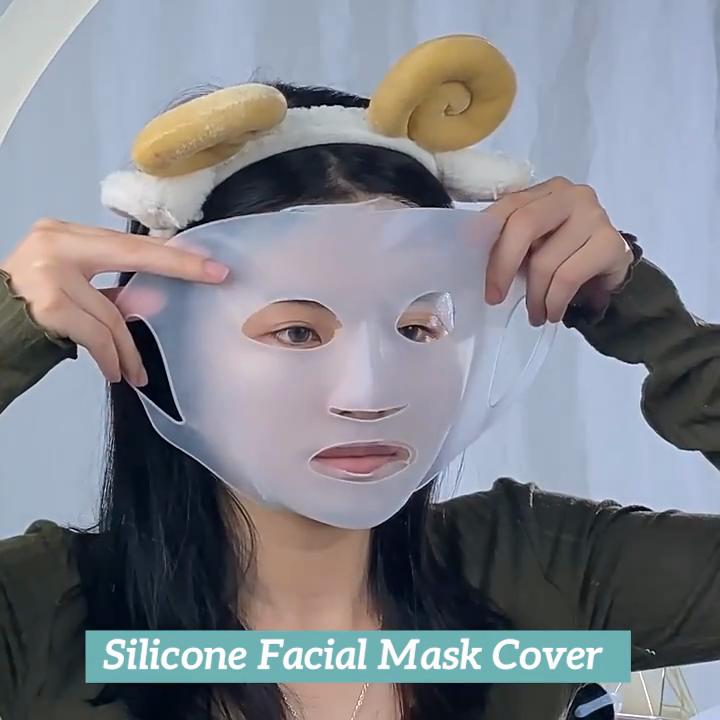 Reusable Silicone Facial Mask Cover, Skin Mask Moisturizing For Sheet Prevent Evaporation Masks Face Care Tool