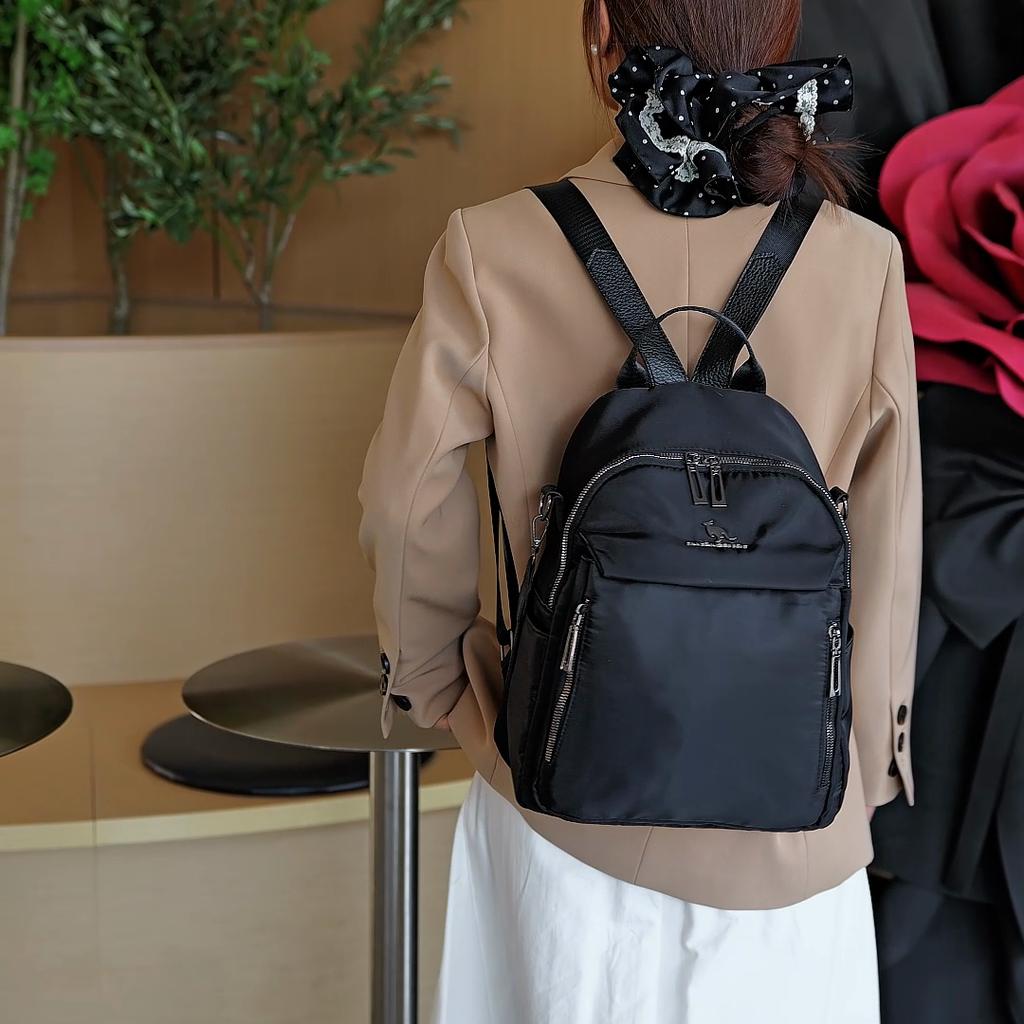 Nylon Backpack Women's Commuter Dual-Purpose Shoulder Bag Large Capacity Travel Backpack