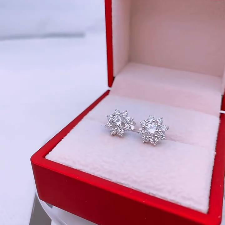 Tancise 925 Sterling Silver Moissanite Zirkon Náušnice Visací náušnice pro ženy Dárky na svatbu