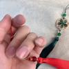 Yousheng 13cm Tassel Pendant Vintage Chinese Style Element Smooth Texture Hollowed Pattern Handmade Decorate Clothing Accessories Flower Round Tassel