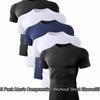 5 Pack Men's Compression Workout Short Sleeve/Sleeveless Shirts