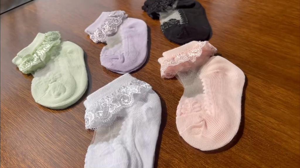 Princess Cotton Socks Lace Socks Soft Ruffled Summer Breathable Girls Baby Socks