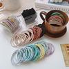 100pcs Seamless Hair Rings Elastic Hair Ties Simple All-match Hair Ropes Non-slip Hair Rings