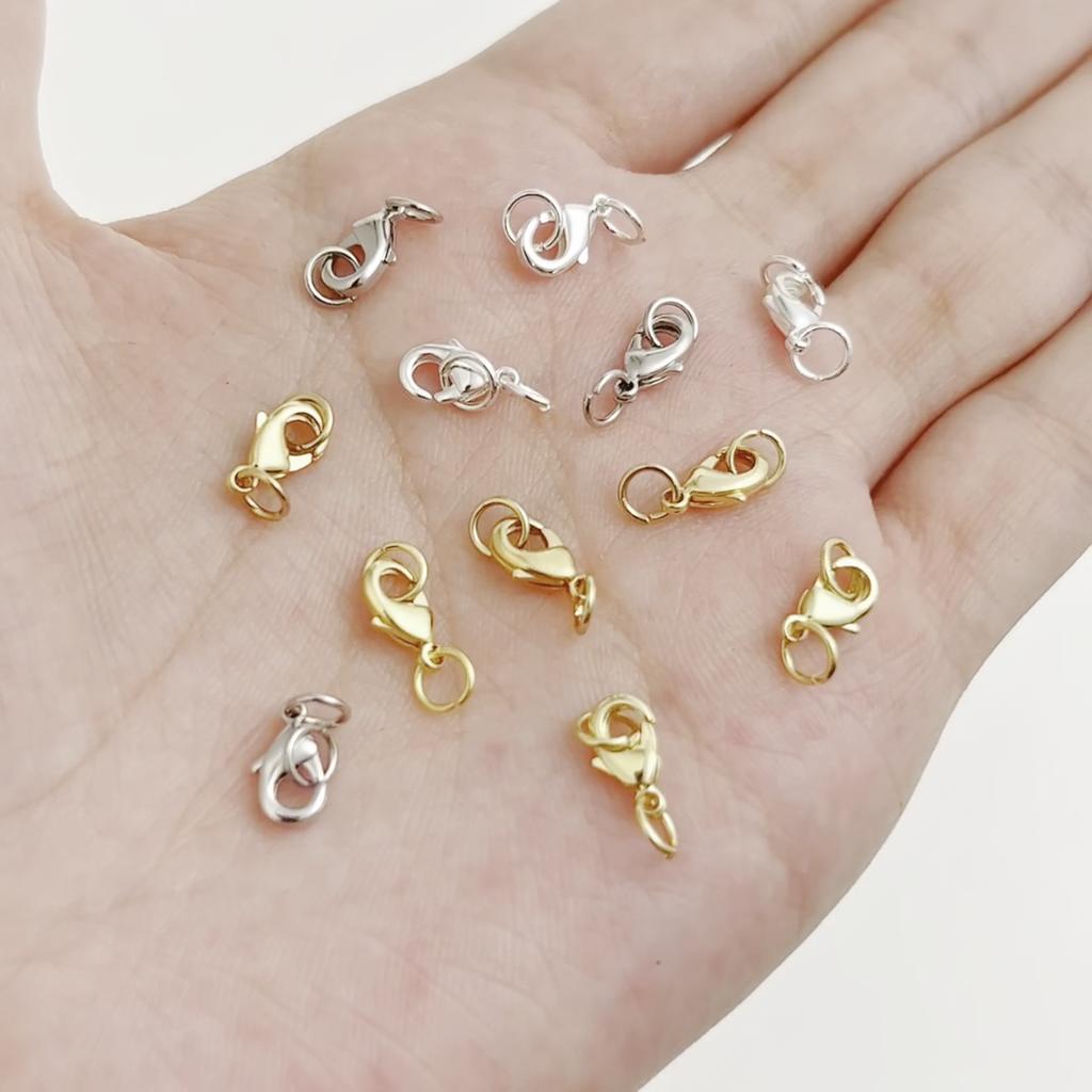 5 sett/pose Bronse Hummerspenne Hoppring For DIY Halskjede Armbånd Ørepynt Smykkefremstilling Håndverkstilbehør