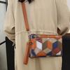 Small Hand Bag Women's Large Capacity Shoulder Bag Color Blcok Crossbody Bag Soft Leather Mother Bag