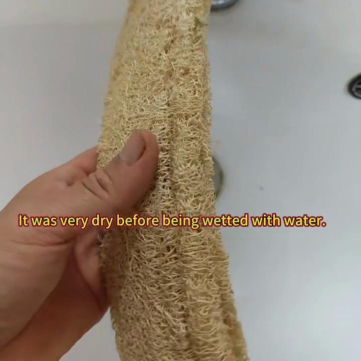 HOMZY 1pcs Natural Loofah Sponge Multi-purpose Cleaning Tool for Kitchen Bathroom Scrubber for Daily Cleansing Wash Body Scrubber Spa