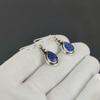 Wunderschöne Blaue Saphir Edelstein Ohrringe, 925 Sterling Silber Ohrringe, Handgemachte Boho Silber Schmuck Ohrhänger, Geburtstagsgeschenk