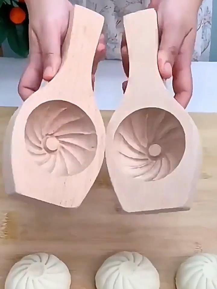 1/2PCS Home Kitchen Handmade Pastry Bun Making Mould Chinese Baozi Molds Handheld Baking And Pastry Steamed Stuffed Steamed Bread Mold