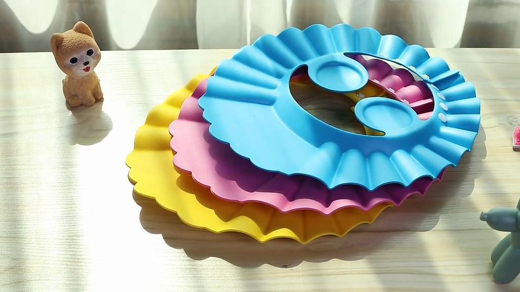 Ear-Protecting Children's Shampoo Cap Baby Shampoo Cap Girls' Infant Bathing Hat Kids' Waterproof Bath Cap Hair Washing (1 Piece)