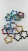 1/2/5PCS Outdoor Star Shaped Spring Locking Carabiner Clip Keychains for Backpack Camping Hiking Traveling Multicolour