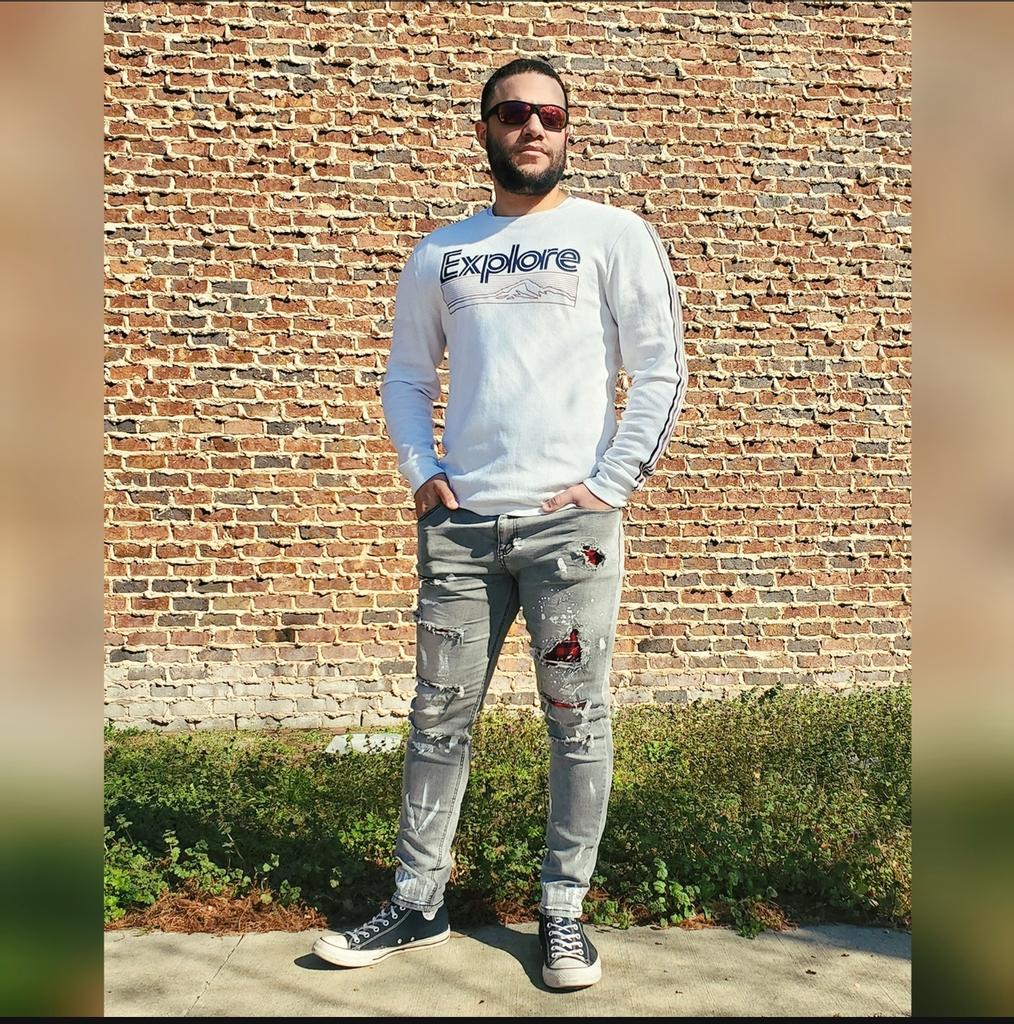 Ripped Skinny Blue Jeans Hole Slim Fit 