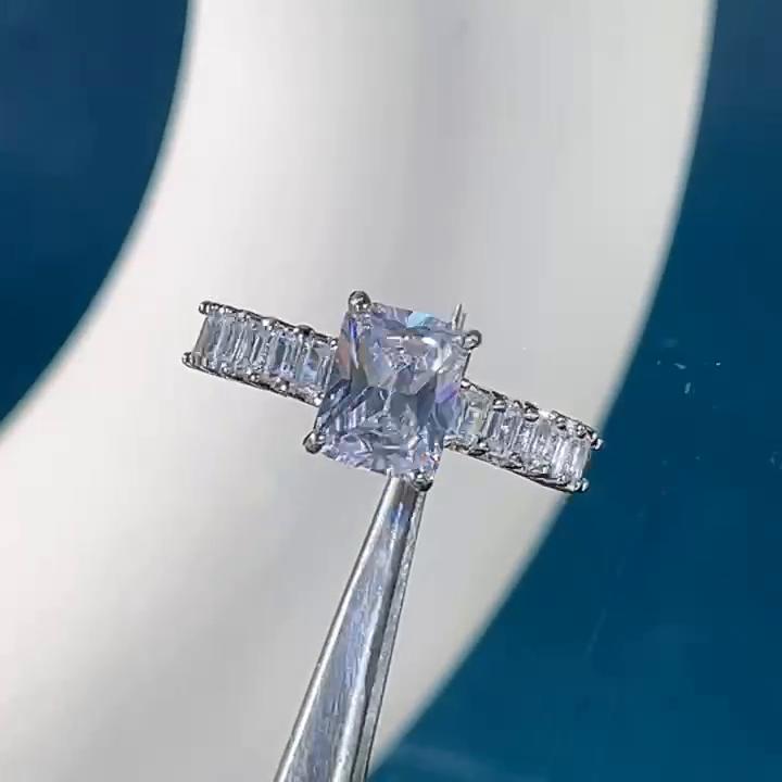 BELLA BOX Hot Trendy kvinnelig fingerring med strålende CZ stein mote kontraktdesignet allsidige ringfestsmykker for kvinner