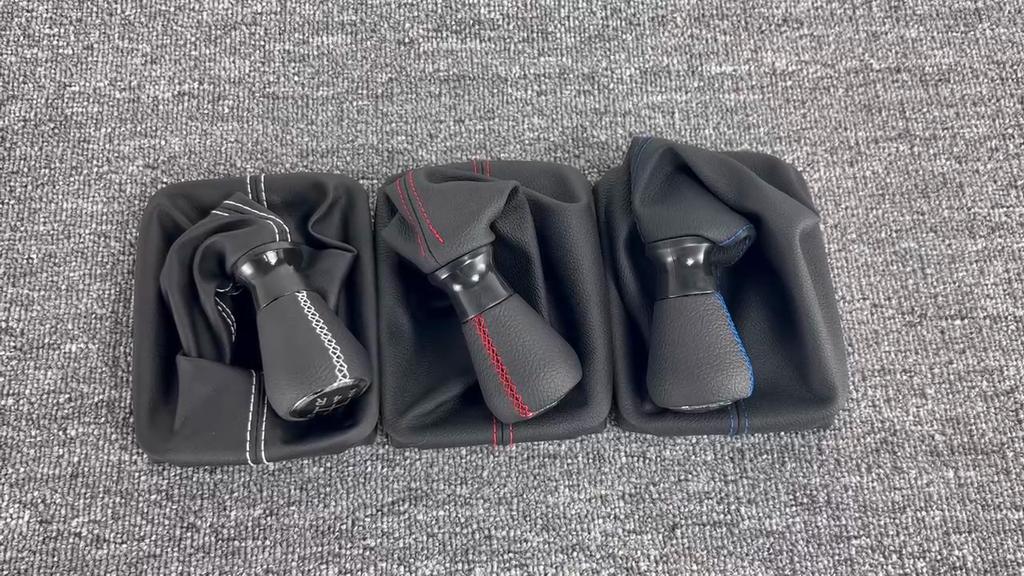Leather Gear Shift Knob Shifter Lever Stick Gaiter Boot Cover Cars Accessories For Peugeot 206 406