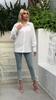 Women Shirt Lapel Puff Long Sleeve Solid Color Single-Breasted Shirt Tops Loose Fit
