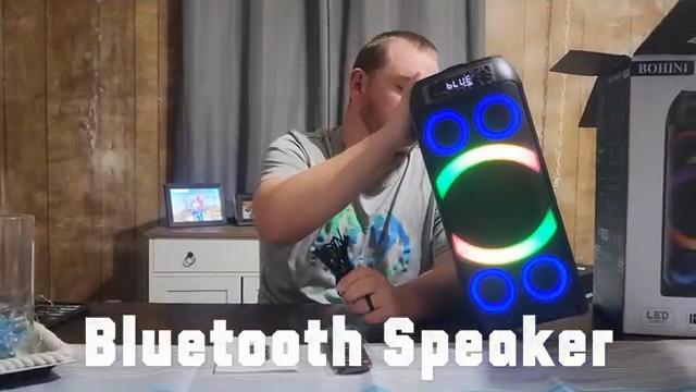 Bluetooth Speaker, 160W Peak Powerful Loud Stereo Sound Deep Bass Wireless Boombox with Subwoofer TWS Pairing Dynamic LED Light